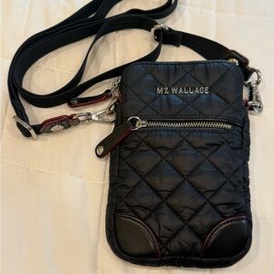 MZ Wallace Black Quilted Crossbody Bag